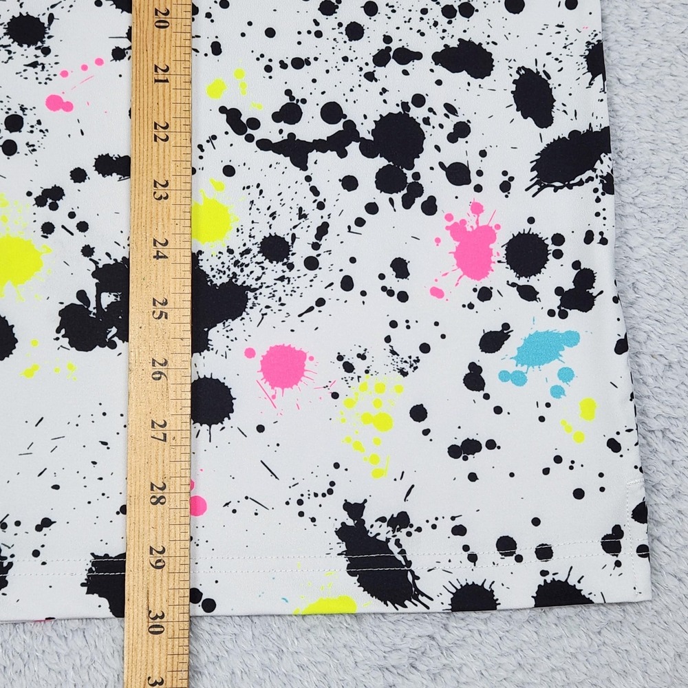Sunday Swagger Polo Shirt Mens XL White Paint Splatter Golf Stretch Performance - Picture 7 of 12